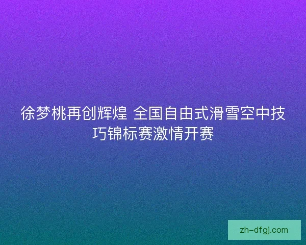 徐梦桃再创辉煌 全国自由式滑雪空中技巧锦标赛激情开赛 徐梦桃再创辉煌 全国自由式滑雪空中技巧锦标赛激情开赛